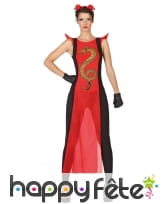 Déguisement de femme samouraï rouge et noir