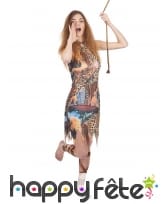 Déguisement de femme sauvage motifs jungle