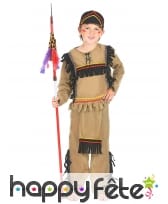Déguisement d'indien marron à franges pour enfant, image 1