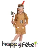 Déguisement d'indienne marron pour petite fille