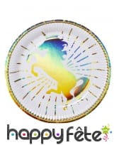 Déco de licorne scintillante colorée pour table, image 2