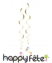 Déco de licorne scintillante colorée pour table, image 4