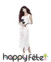 Déguisement de mariée zombie blanche