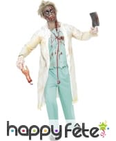 Déguisement de médecin zombie