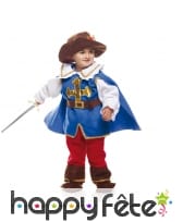 Déguisement de mousquetaire bleu pour tout petit