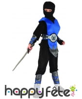 Déguisement de ninja bleu pour enfant