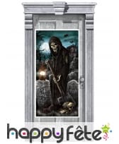 Déco de porte cimetière de zombies