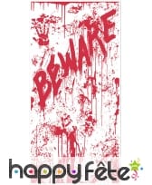 Déco de porte en sang BEWARE
