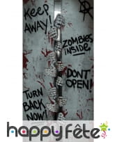 Déco de porte Keep Away, dont open de 46x152cm