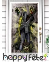 Décoration de porte Zombie effet lumineux