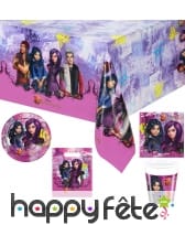 Décos Descendants pour table d'anniversaire