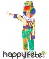 Déguisement de petit clown multicolore à motifs, image 1