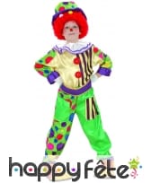 Déguisement de petit clown multicolore à motifs, image 3