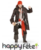 Déguisement de pirate manteau marron pour homme