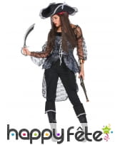 Déguisement de piratesse, manches en dentelle, image 1