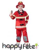 Déguisement de pompier rouge pour enfant