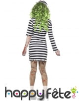 Déguisement de prisonnière zombie robe courte, image 1