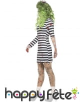 Déguisement de prisonnière zombie robe courte, image 2