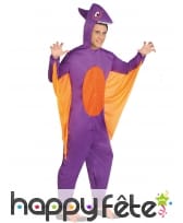 Déguisement de ptérodactyle violet pour homme
