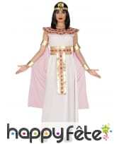 Déguisement de reine Cléopâtre rose et or