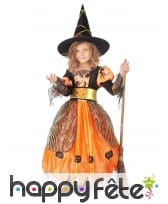 Déguisement de sorcière citrouille pour fillette, image 1