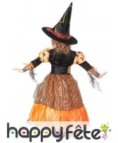 Déguisement de sorcière citrouille pour fillette, image 3