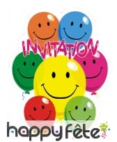Déco de table ballons souriants, image 2