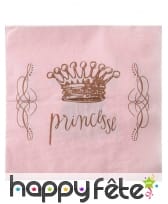 Déco de table couronne de princesse sur fond rose, image 1