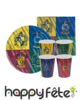 Déco de table des 4 maisons de Poudlard