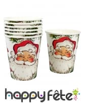 Déco de table Père Noël rouge et vert en carton, image 2