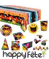 Déco de table Smiley World pour anniversaire