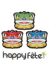 Déco de tête de dragon chinois, 36cm