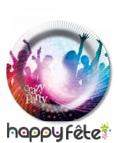 Décoration de table Crazy Party blanc, image 1