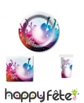 Décoration de table Crazy Party blanc