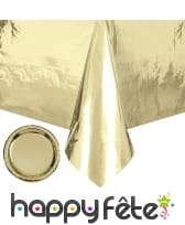 Décoration de table dorée métallisée