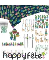 Décoration de table lama et cactus