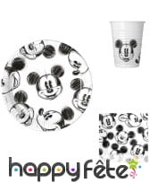 Décoration de table Mickey Mouse noir et blanc