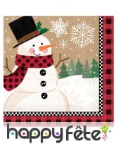 Décoration de table pour Noël Bonhomme de neige, image 4