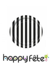 Décoration de table rayée noir et blanc, image 1