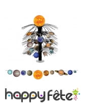 Décoration de table système solaire