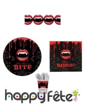 Décorations de table imprimé Morsure de vampire
