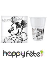 Décorations de table Mickey noir et blanc