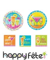 Décorations de table motifs Cocktail fruités