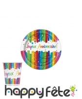 Décos de table imprimé Joyeux anniversaire