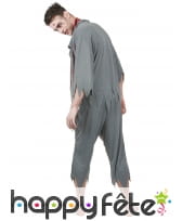 Déguisement de zombie blanc et gris, image 2