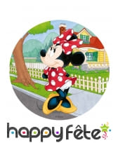 Disque en azyme Minnie Mouse à pois blancs, 20 cm