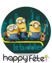 Disque en sucre Minions, 16cm, image 1
