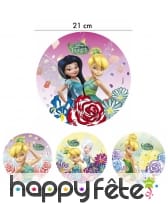 Disque Fée Clochette et ses amies en azyme de 21cm