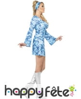 Déguisement femme disco psychédélique bleu, image 1