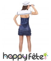 Déguisement femme marin robe courte et volants, image 2
